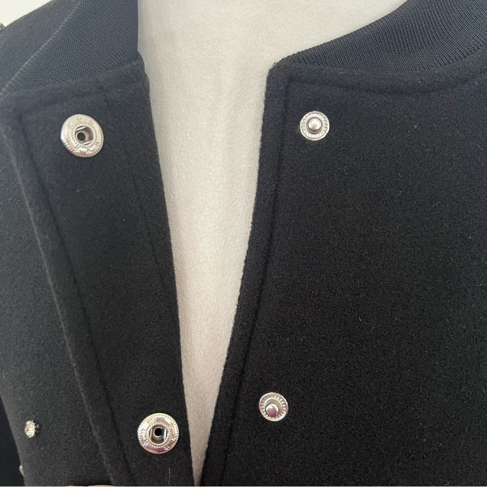 Miss Posh Black Bomber Jacket with Sparkling Crystal Embellishments - NWT - XS - Picture 7 of 10